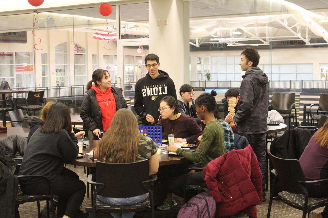 People eating at Lunar New Year