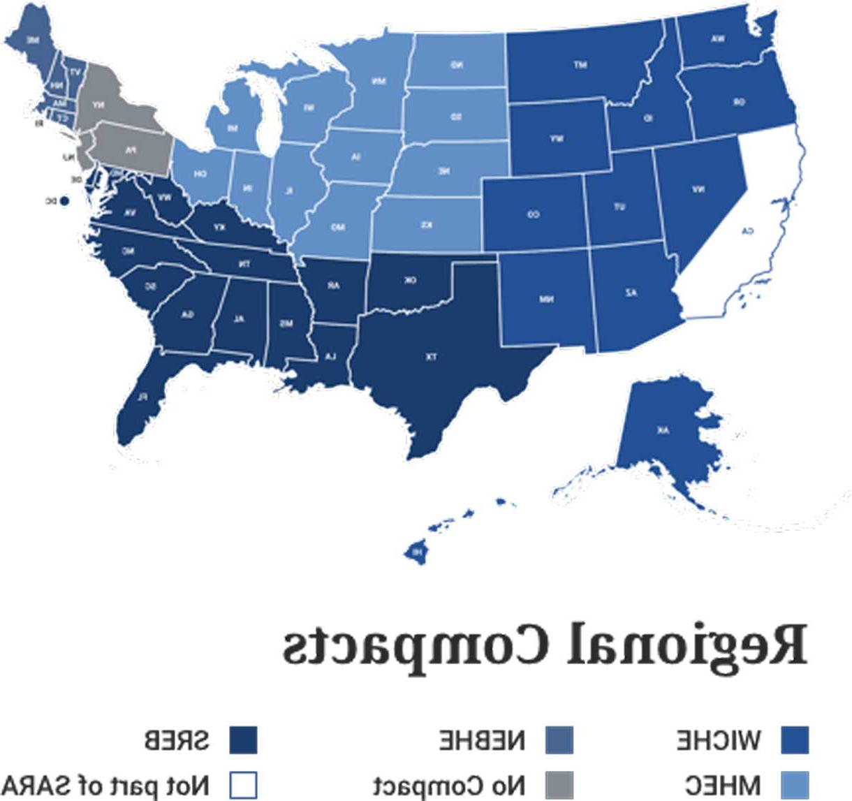 Map Showing Members of NC-SARA